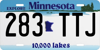 MN license plate 283TTJ