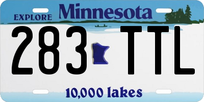 MN license plate 283TTL