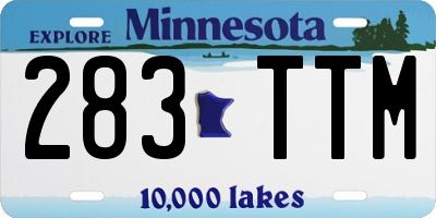 MN license plate 283TTM