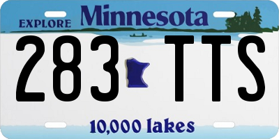 MN license plate 283TTS