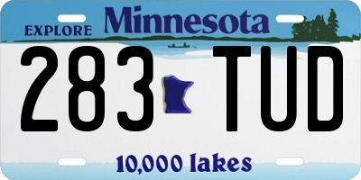 MN license plate 283TUD
