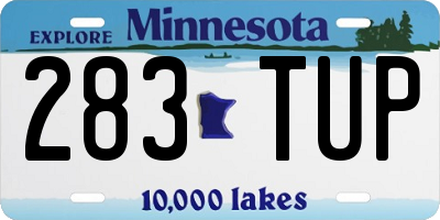 MN license plate 283TUP