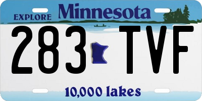 MN license plate 283TVF