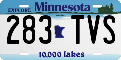 MN license plate 283TVS