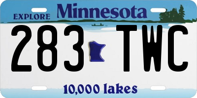 MN license plate 283TWC