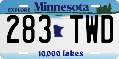 MN license plate 283TWD