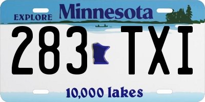 MN license plate 283TXI