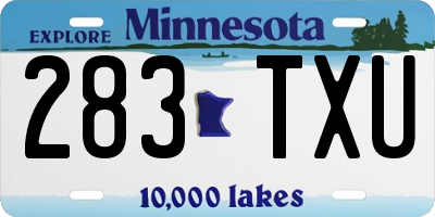 MN license plate 283TXU