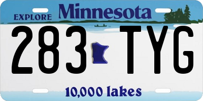 MN license plate 283TYG