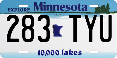 MN license plate 283TYU