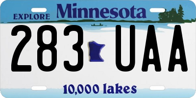 MN license plate 283UAA
