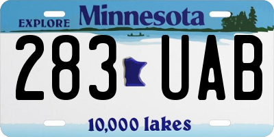 MN license plate 283UAB