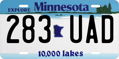 MN license plate 283UAD