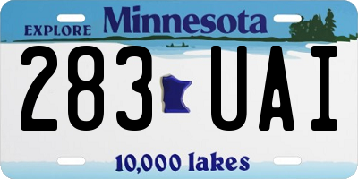 MN license plate 283UAI