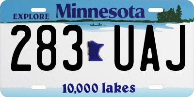 MN license plate 283UAJ