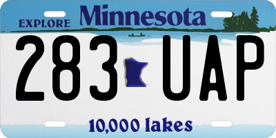 MN license plate 283UAP