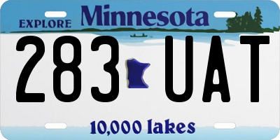 MN license plate 283UAT