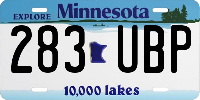 MN license plate 283UBP