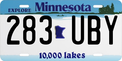MN license plate 283UBY