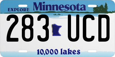 MN license plate 283UCD