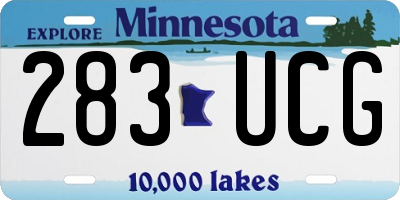MN license plate 283UCG