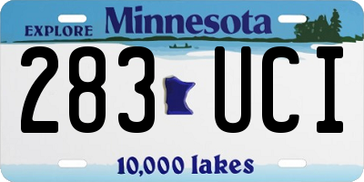 MN license plate 283UCI