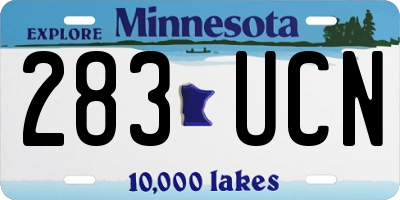 MN license plate 283UCN