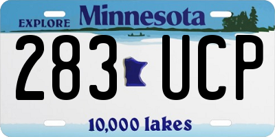 MN license plate 283UCP