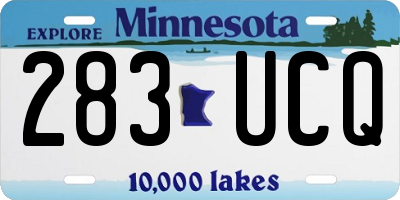 MN license plate 283UCQ