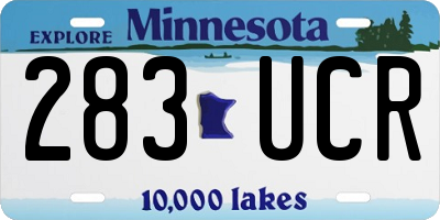 MN license plate 283UCR