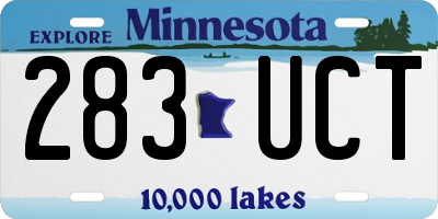 MN license plate 283UCT