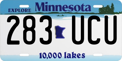 MN license plate 283UCU