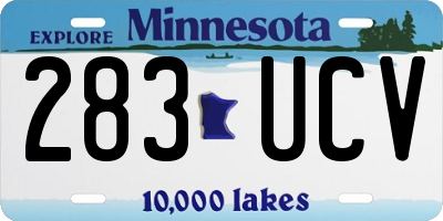 MN license plate 283UCV