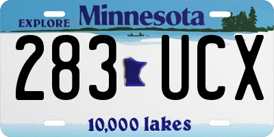 MN license plate 283UCX