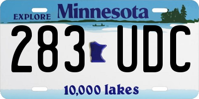 MN license plate 283UDC