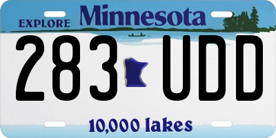 MN license plate 283UDD