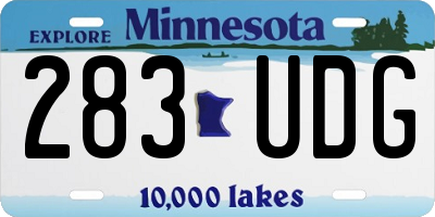 MN license plate 283UDG