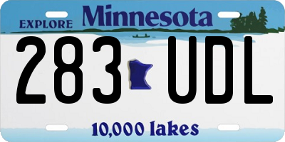 MN license plate 283UDL