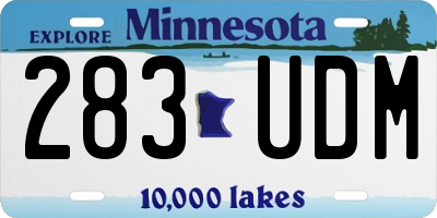 MN license plate 283UDM