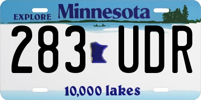 MN license plate 283UDR