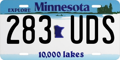 MN license plate 283UDS