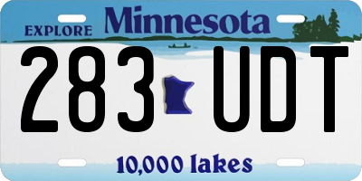 MN license plate 283UDT