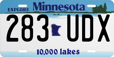 MN license plate 283UDX