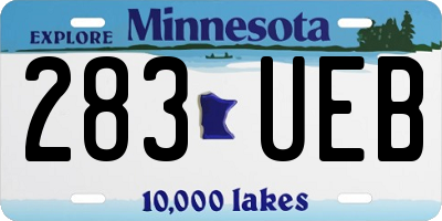 MN license plate 283UEB