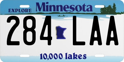 MN license plate 284LAA