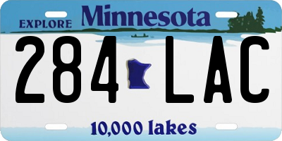 MN license plate 284LAC