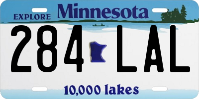 MN license plate 284LAL