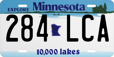 MN license plate 284LCA