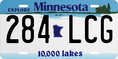 MN license plate 284LCG