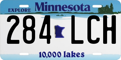 MN license plate 284LCH